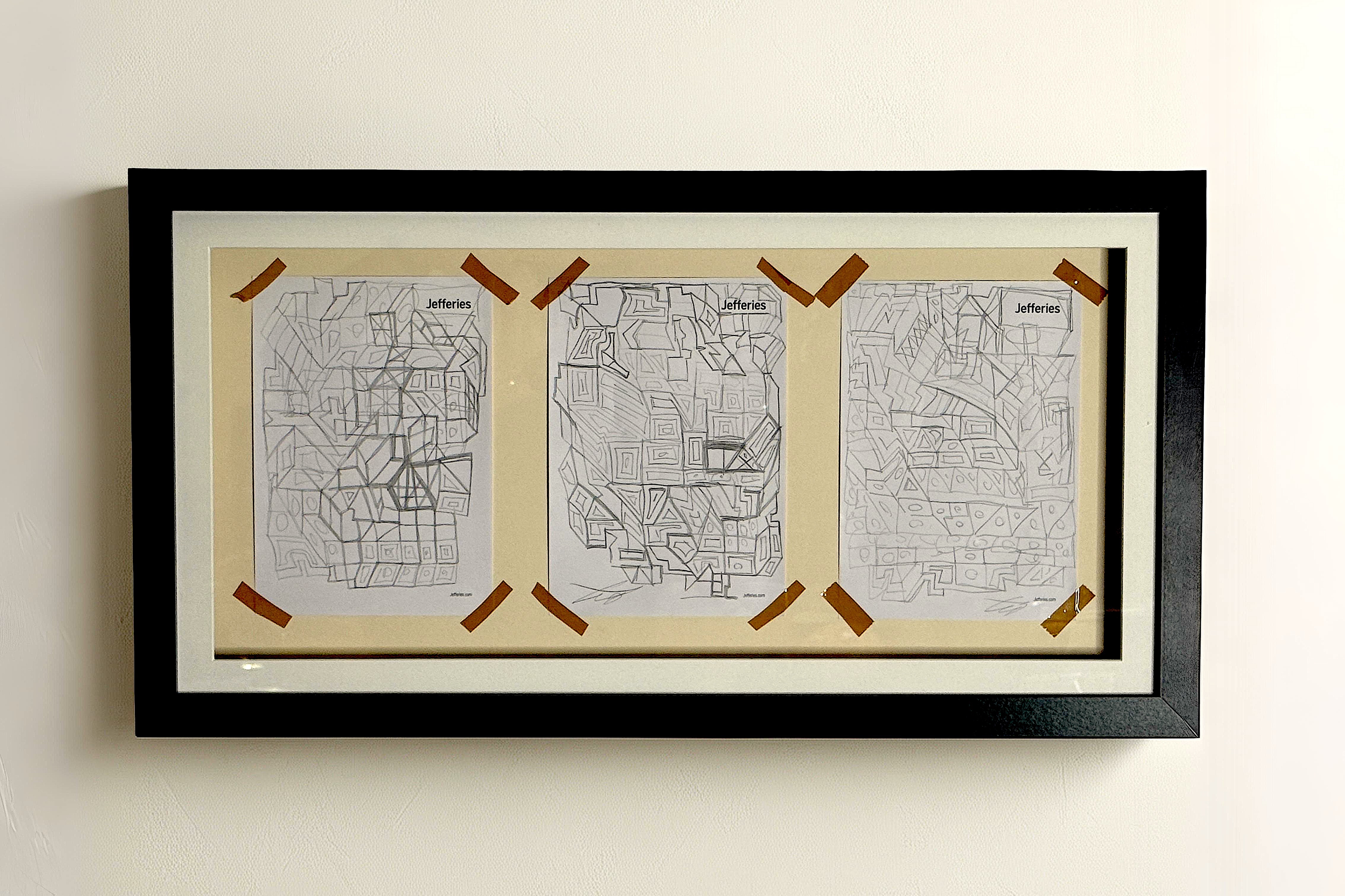 Minutes of a Wandering Mind — single work from the series, graphite on notebook paper.