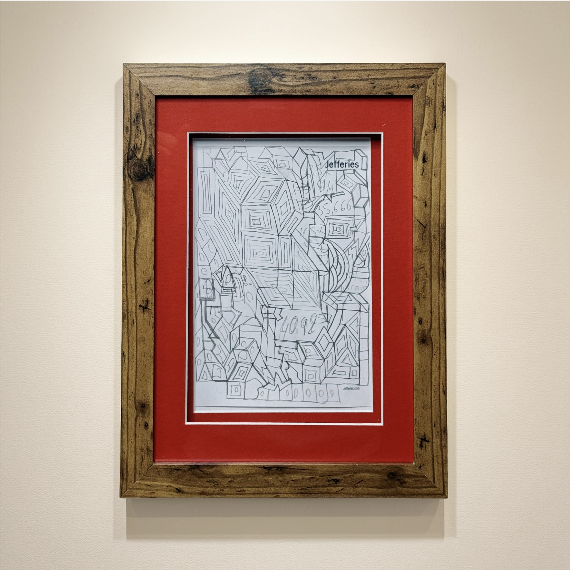 Minutes of a Wandering Mind — single work from the series, graphite on notebook paper.