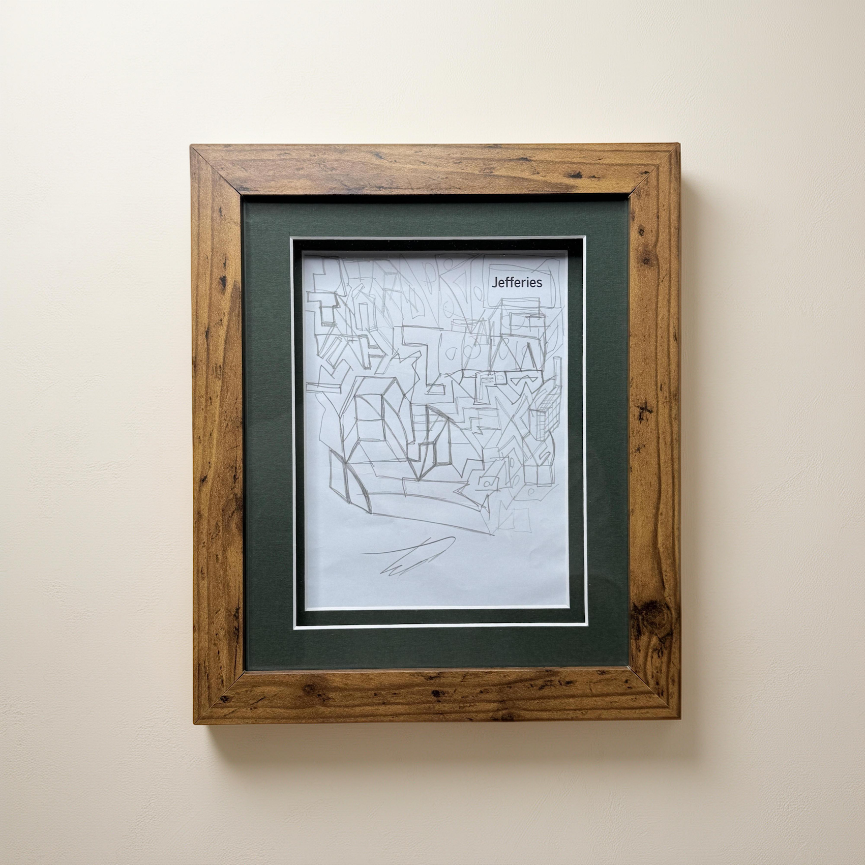 Minutes of a Wandering Mind — single work from the series, graphite on notebook paper.