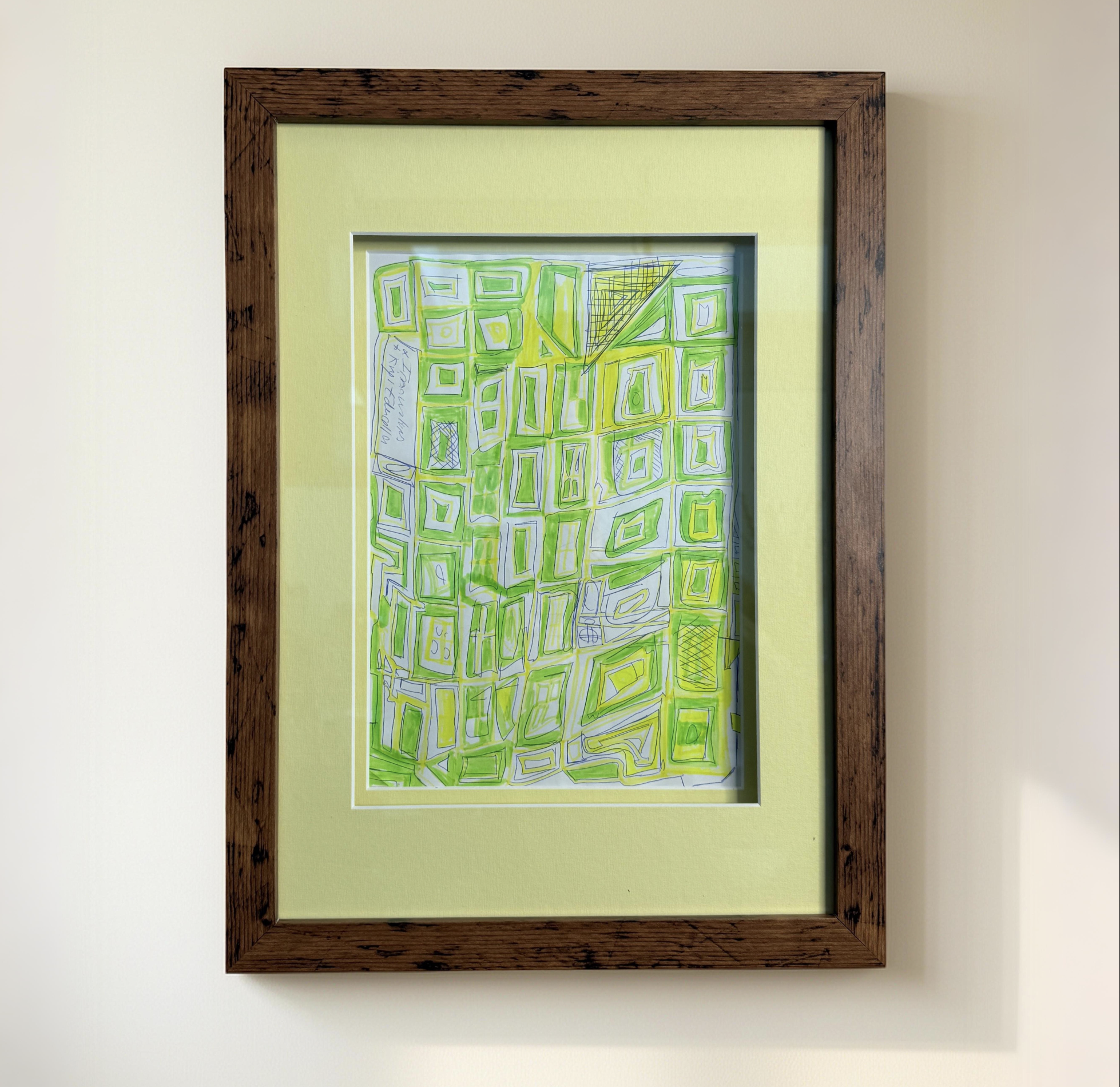 Minutes of a Wandering Mind — single work from the series, graphite on notebook paper.